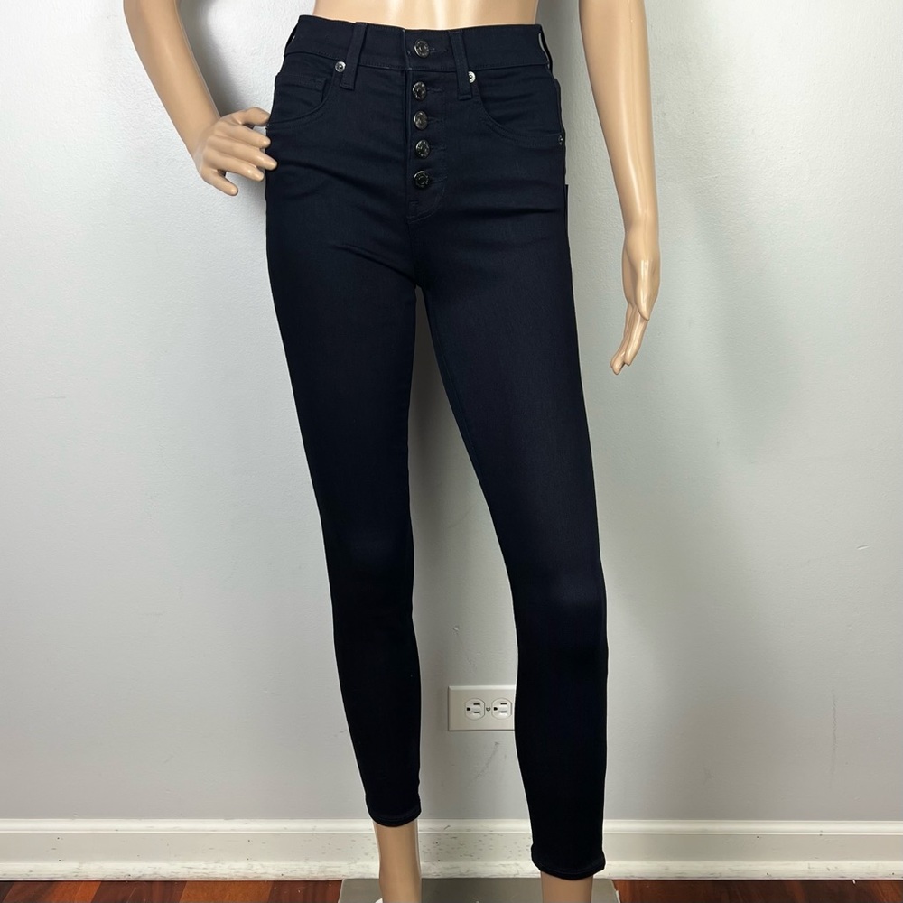 NEW VERONICA BEARD HIGH-WAISTED BUTTON FLY SKINNY JEANS - Picture 2 of 8